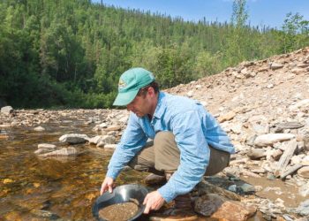 panning for gold